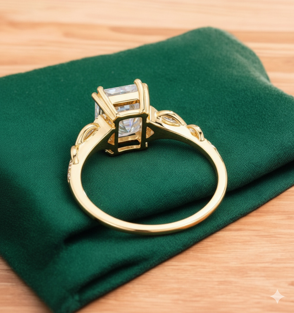 1.80ct Emerald Cut Lab Grown Diamond Engagement Ring