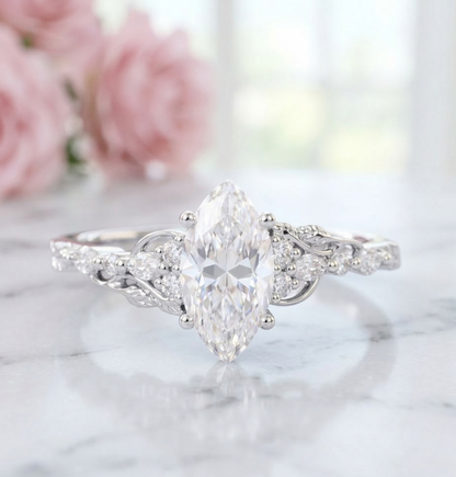 1.21 Ct Lab Grown Marquise Diamond Ring
