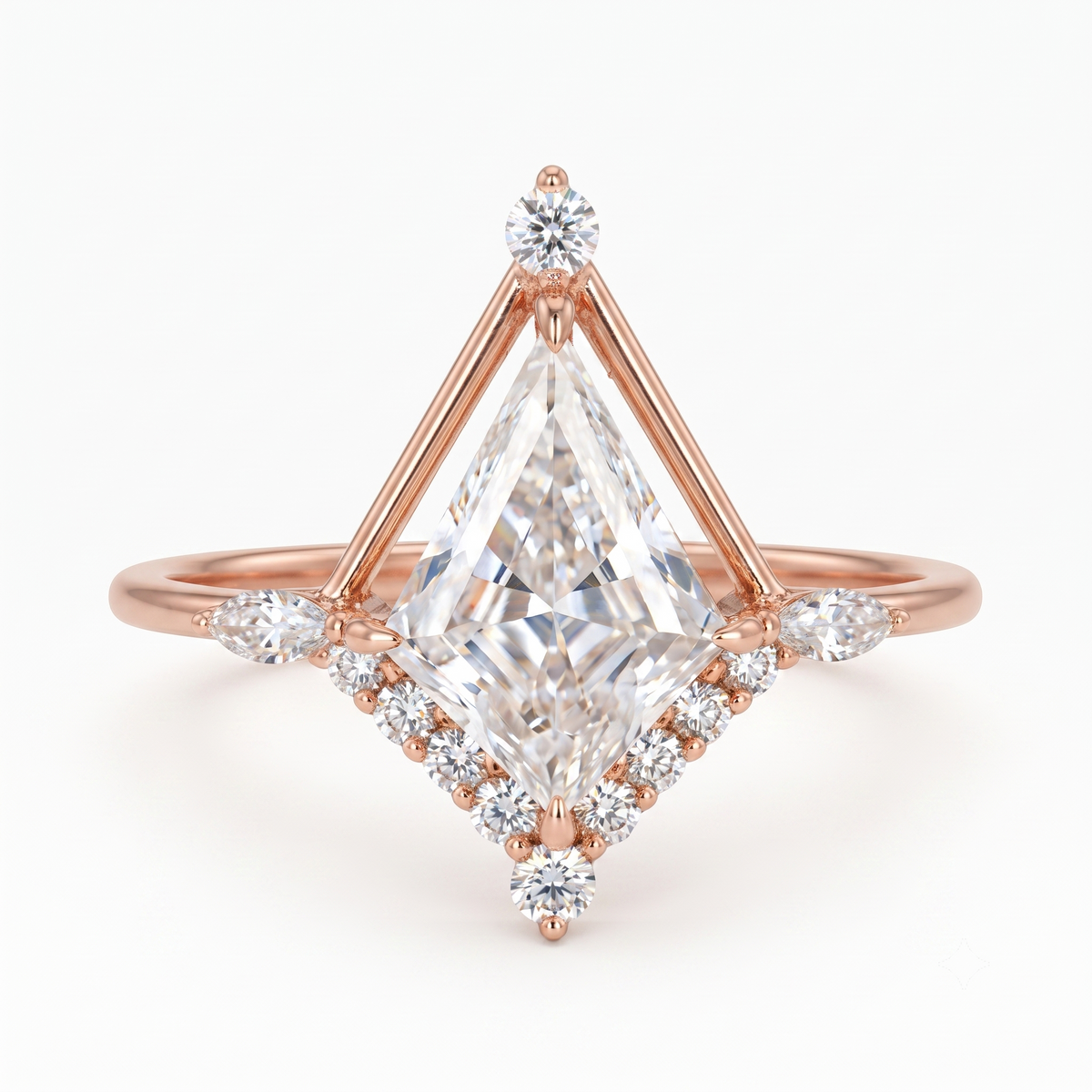 1.700ct Vintage Kite-Cut Lab-Grown Diamond Engagement Ring