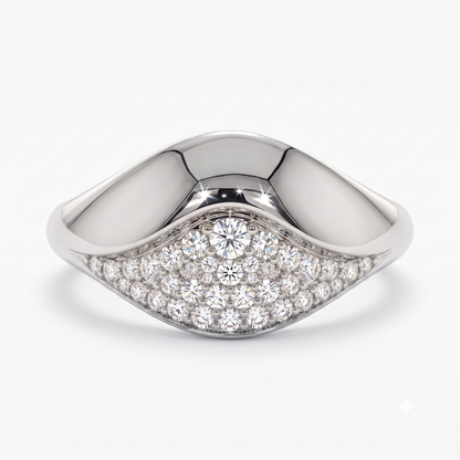 0.500 ct Round Cut Lab Grown Diamond Cluster Wedding Band