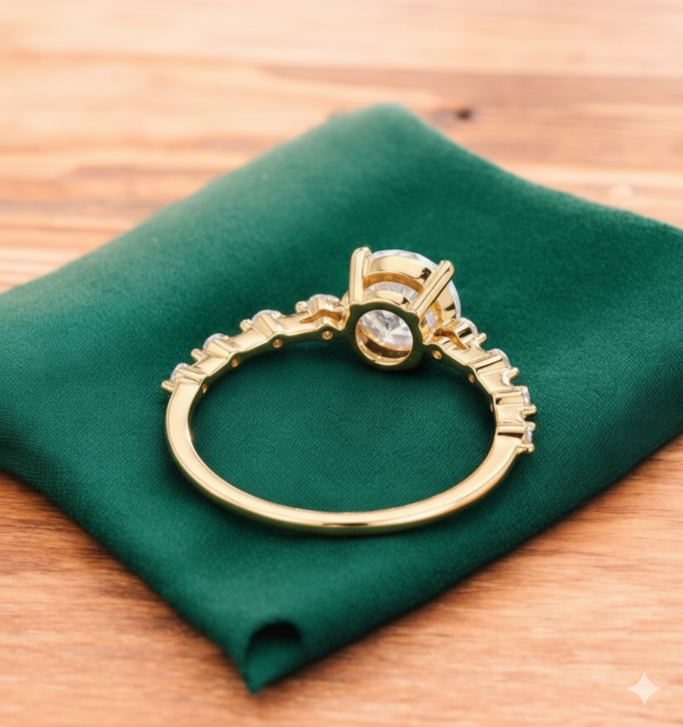 1.620 CT Round cut Lab-Grown Diamond Engagement Ring