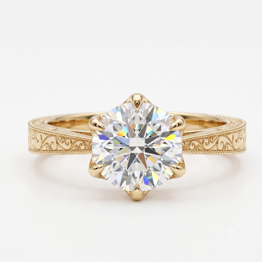 1.00ct Round Cut Lab-Grown Ring
