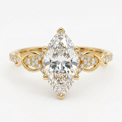 1.10 ct Marquise Lab-Grown Diamond Engagement Ring