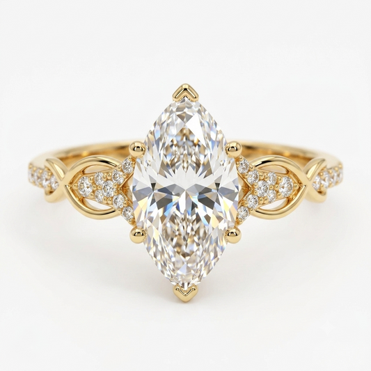 1.10 ct Marquise Lab-Grown Diamond Engagement Ring