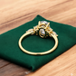 1.50ct Oval Cut Lab Grown Diamond Engagement Ring, Cluster Bridal Ring