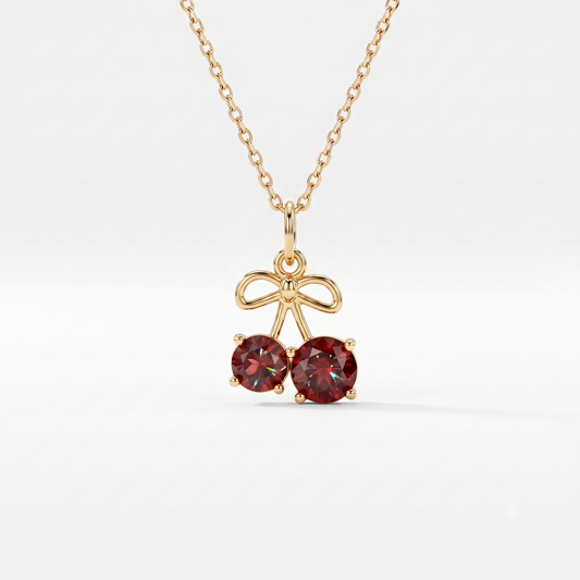 1.500ct Cherry Lab Grown Diamond Pendant Necklace