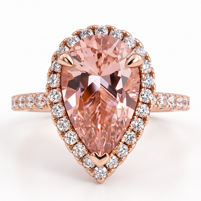 2.00ct  Pear Morganite Engagement Ring