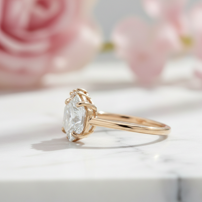 1.700ct Hexagon Lab Grown Diamond Engagement Ring