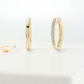 1/10ct Pavé-Set Lab-Grown Diamond Hoop Earrings