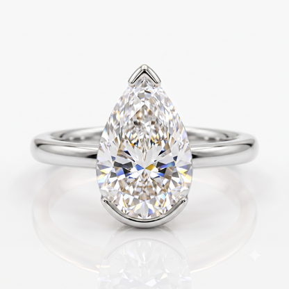 1.25 ct Pear Lab-Grown Engagement Ring - Elegant Solitaire