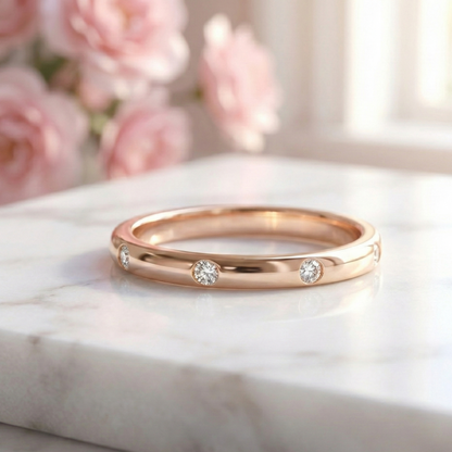 0.120ct Flush Set Lab-Grown Wedding Band