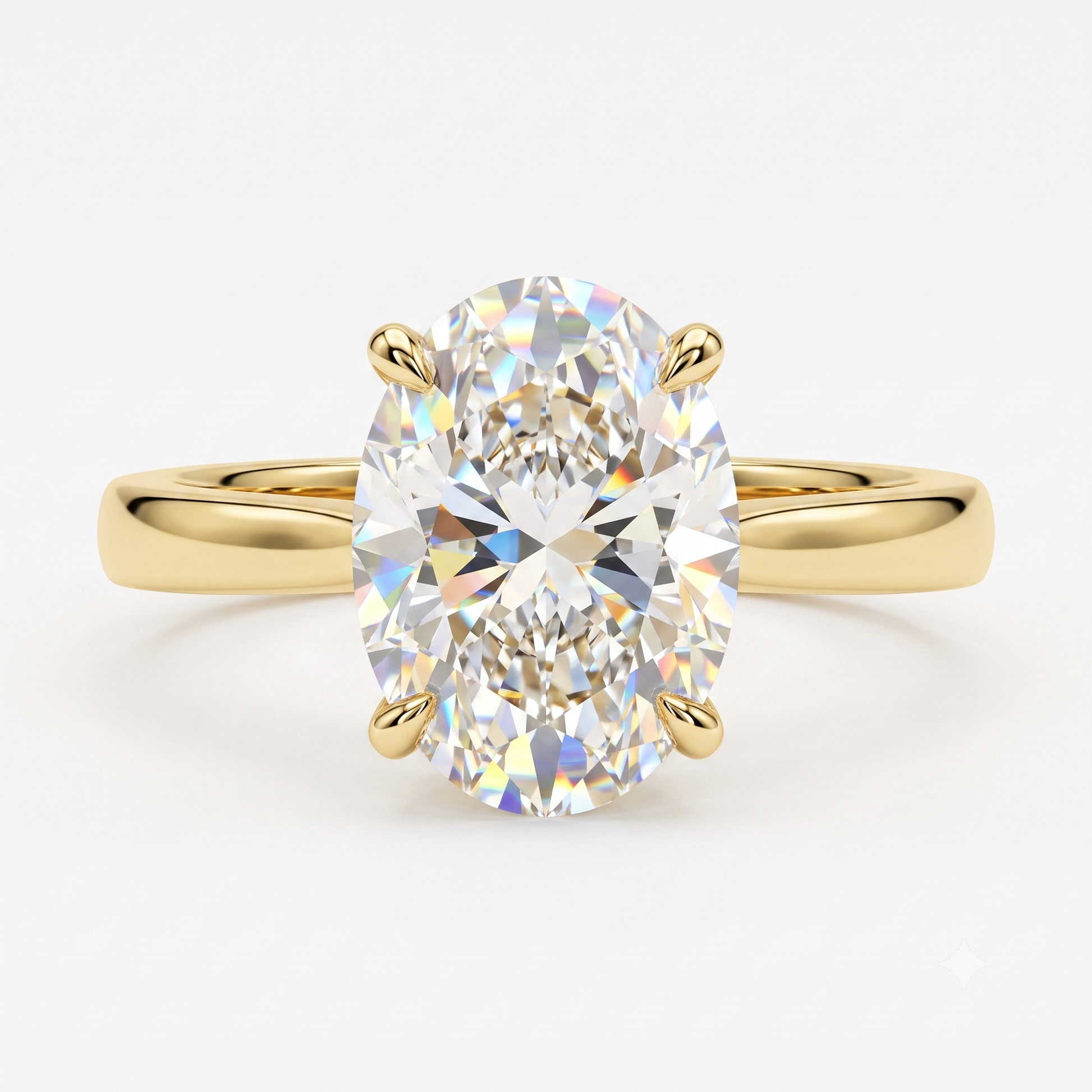 classic solitaire lab grown diamond ring