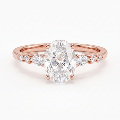 1.35 ct Oval Lab-Grown Diamond Ring | 14K Gold