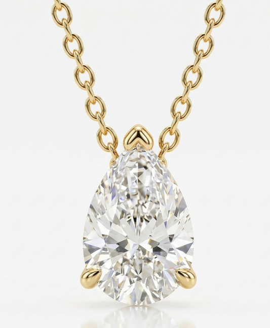 pear shaped diamond necklace pendant​

