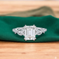 1.6CT Emerald Cut Lab Grown Diamond Engagement Ring