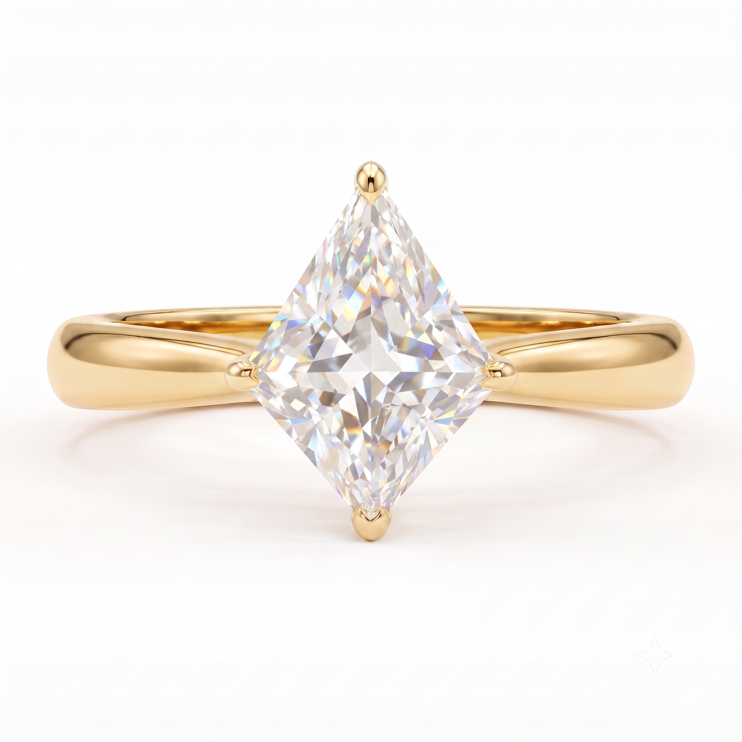 1.00CT Kite Cut Lab Grown Diamond Engagement Ring