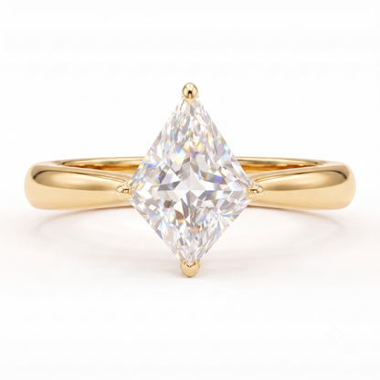 1.00CT Kite Cut Lab Grown Diamond Engagement Ring