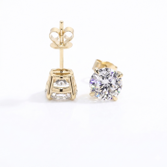 0.50ct Lab-Grown Stud Earrings Screw Back, Birthday Gifts Her