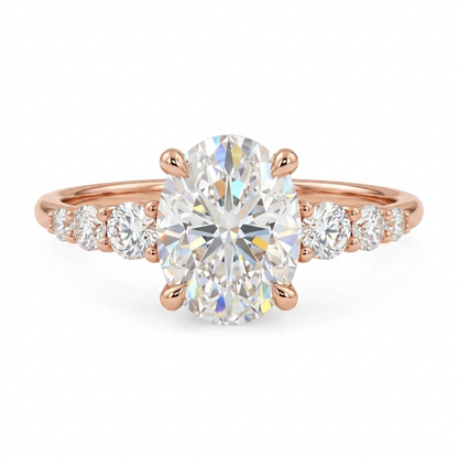 1.25 ct Oval Cut Lab Grown Diamond Engagement Ring • Vintage Inspired Wedding Ring