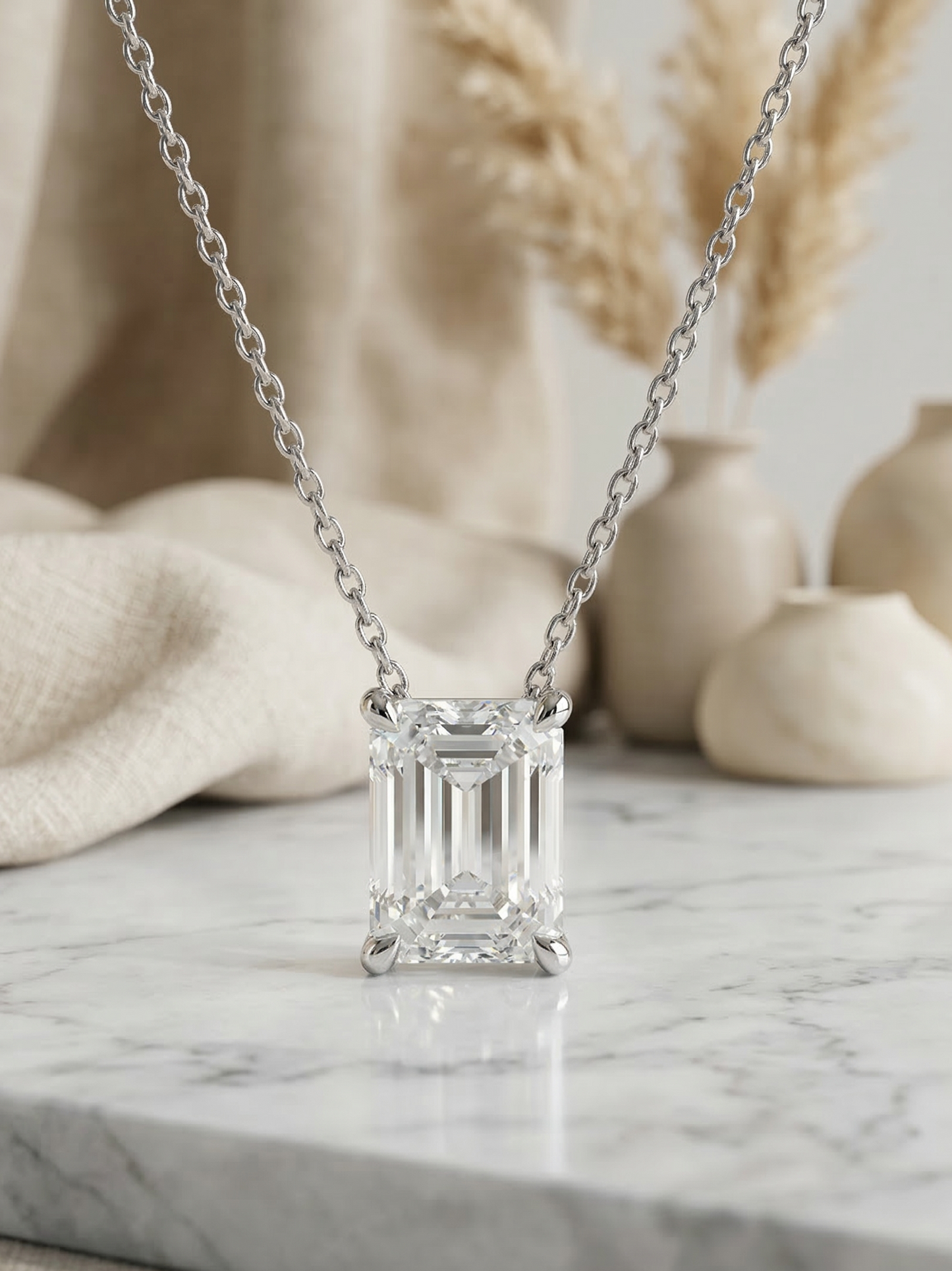 emerald diamond necklace​

