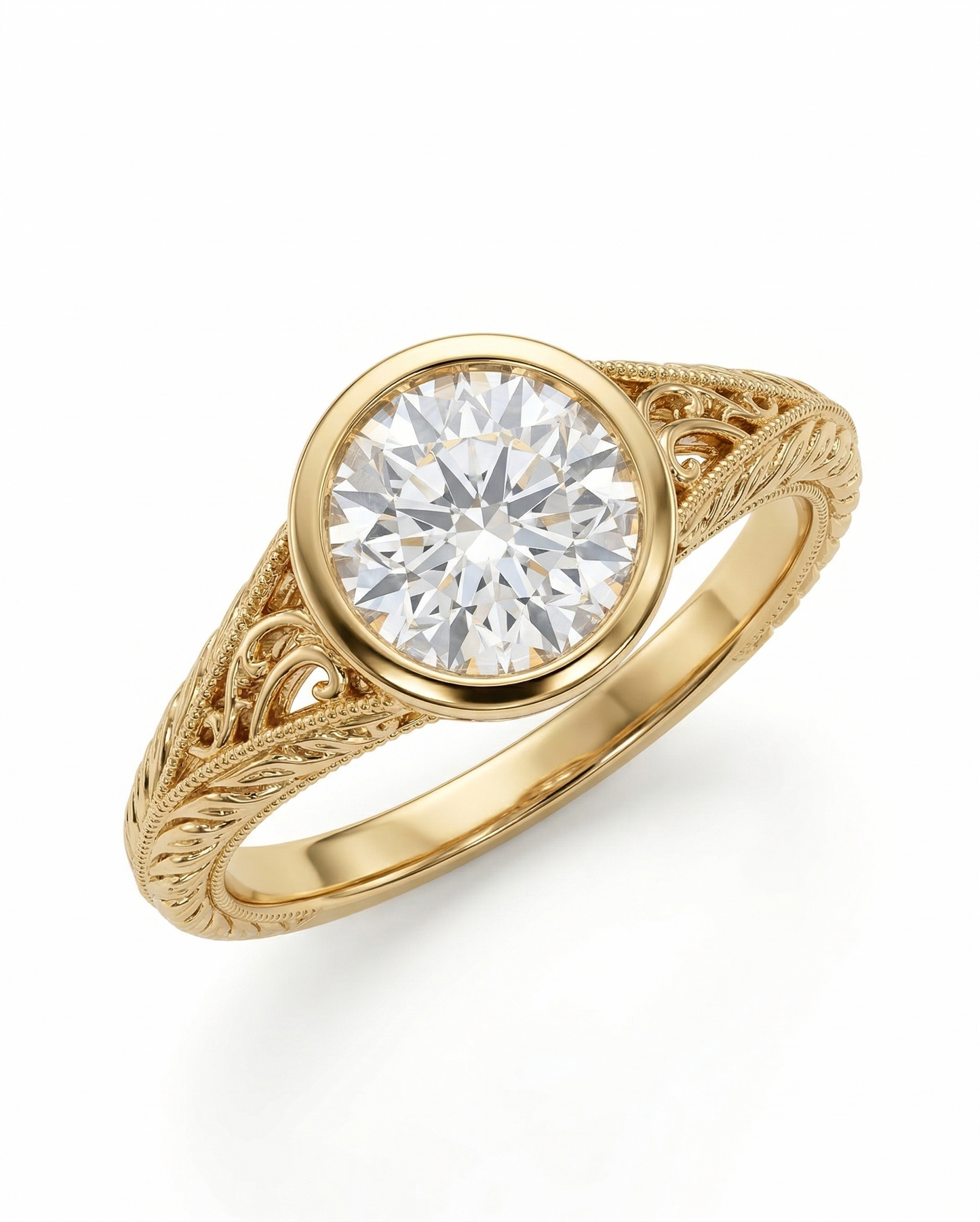 Vintage 1.50CT Round Cut Lab-Grown Ring