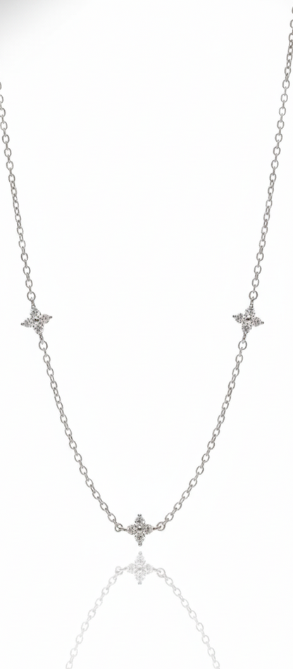 dainty gold necklace with diamond
