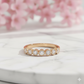 14K Solid Gold 1/4 ct Lab Grown Diamond Half Eternity Wedding Band