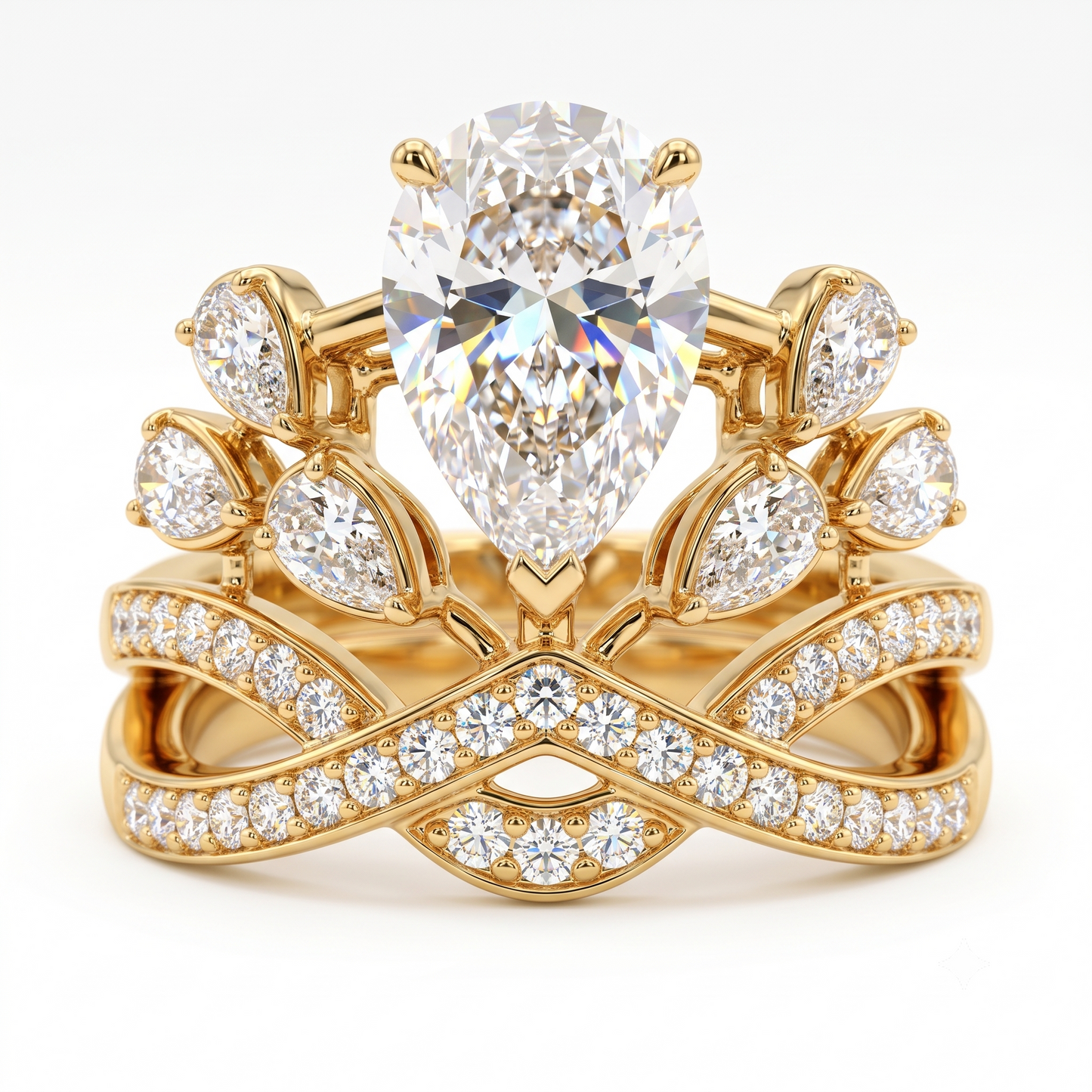 pear shaped diamond ring