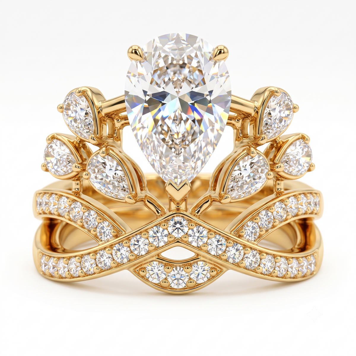pear shaped diamond ring