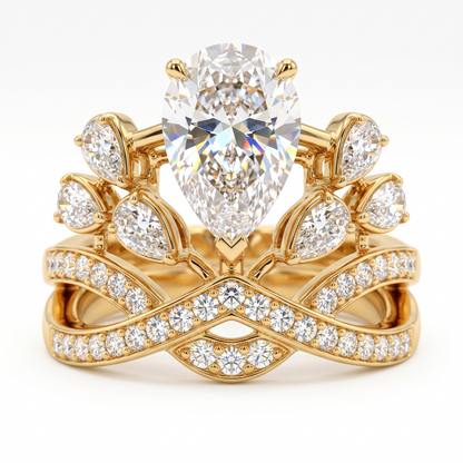 pear shaped diamond ring