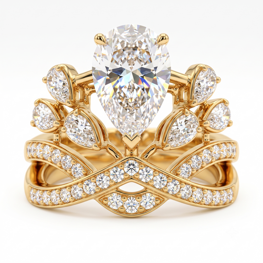 pear shaped diamond ring