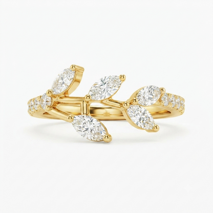 0.600ct Half Eternity Marquise Lab-Grown Wedding Band