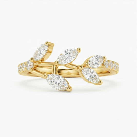 0.600ct Half Eternity Marquise Lab-Grown Wedding Band