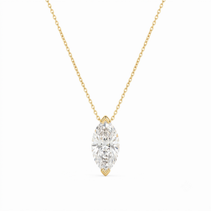 1.00ct Marquise Cut Lab Grown Diamond Pendant Necklace