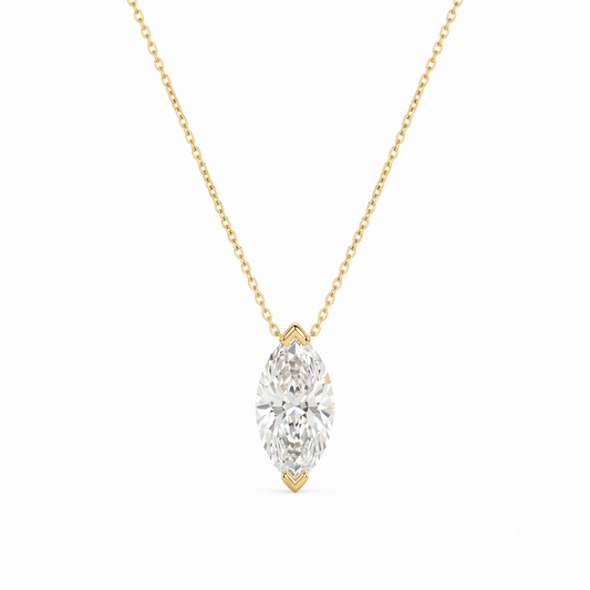 marquise pendant necklace
