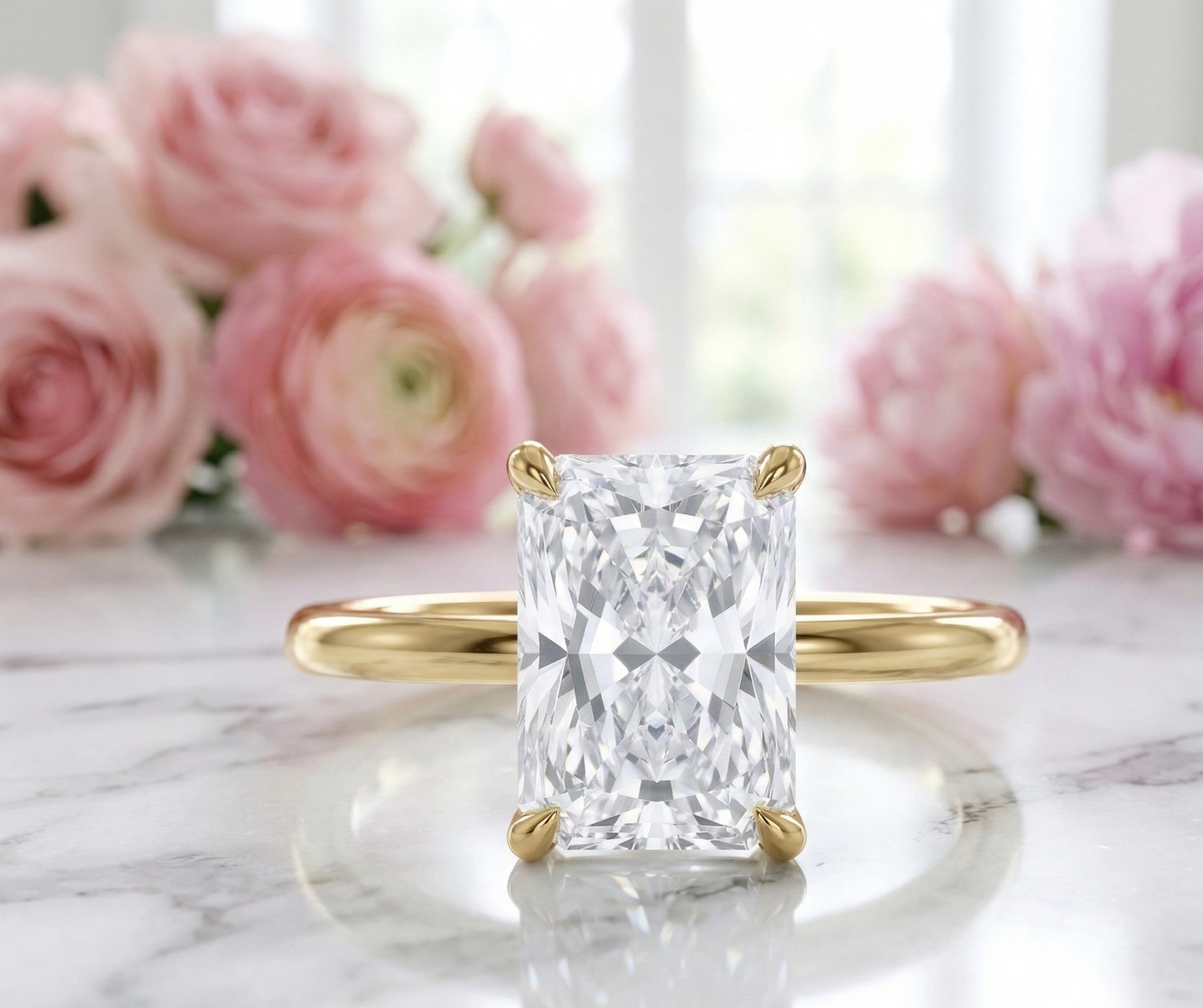 2 carat radiant cut diamond ring​

