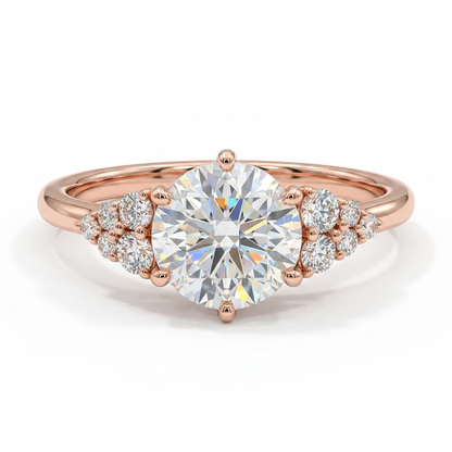1.14 ct Round Lab-Grown Diamond Engagement Ring – Yellow Gold