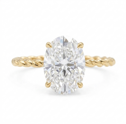 2.590 ct Oval cut Lab Grown Diamond Engagement Ring