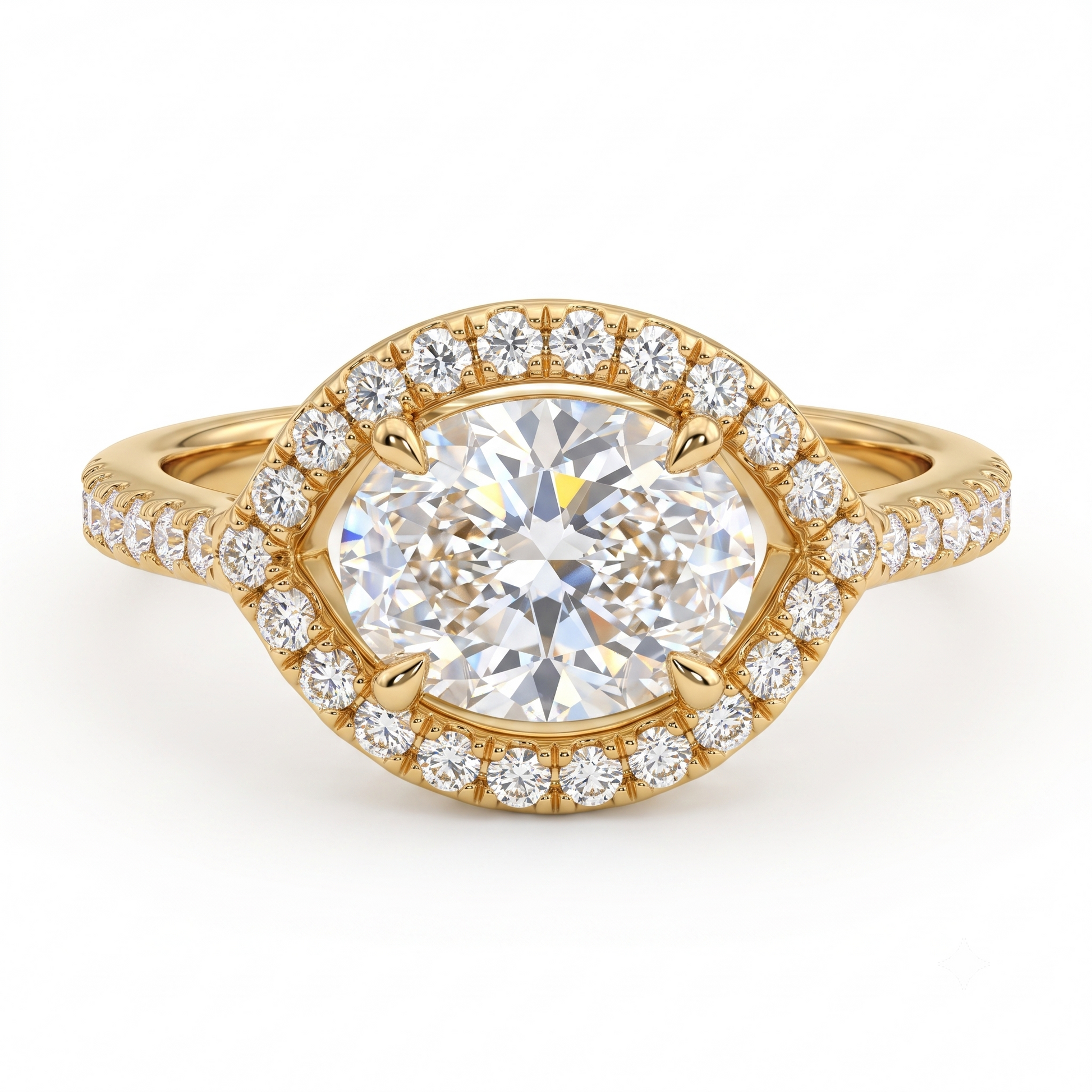 oval halo engagement rings​

