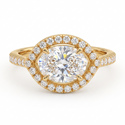 oval halo engagement rings​


