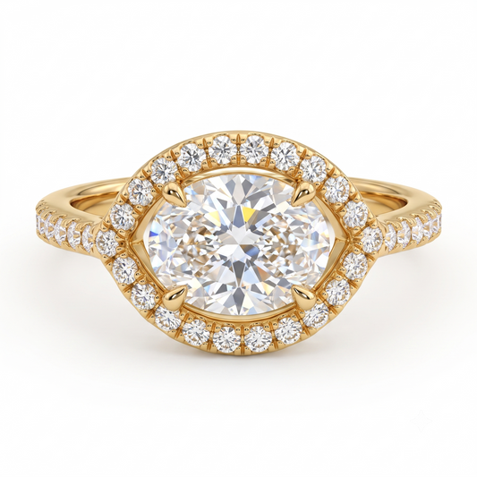 oval halo engagement rings​

