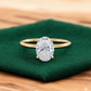 2.065ct Oval Lab Grown Diamond Engagement Ring • 14K Solid Yellow Gold Solitaire Ring