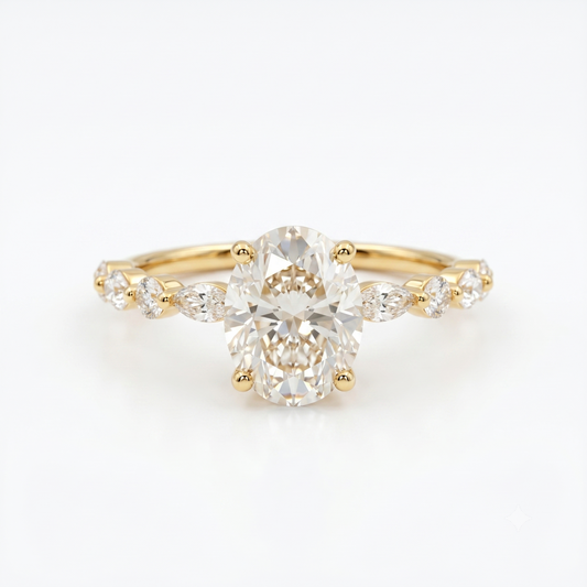 2.00ct Oval Cut Lab-Grown Engagement Ring