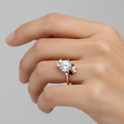 1.00ct Hexagon Cut Engagement Ring