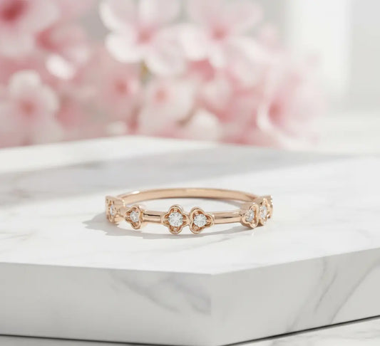 dainty white gold diamond ring