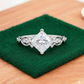 1.5 CT Princess Cut Lab Grown Diamond Engagement Ring • Vintage 14k Yellow Gold Twist Band