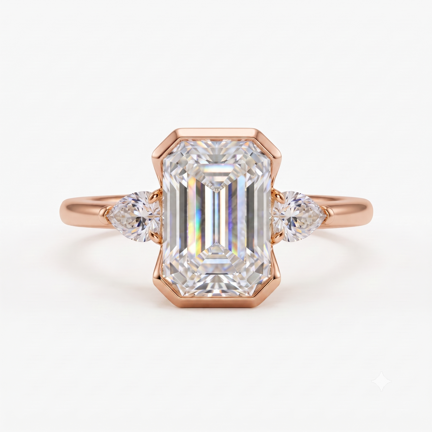 2 CT Emerald Cut Lab-Grown Engagement Ring