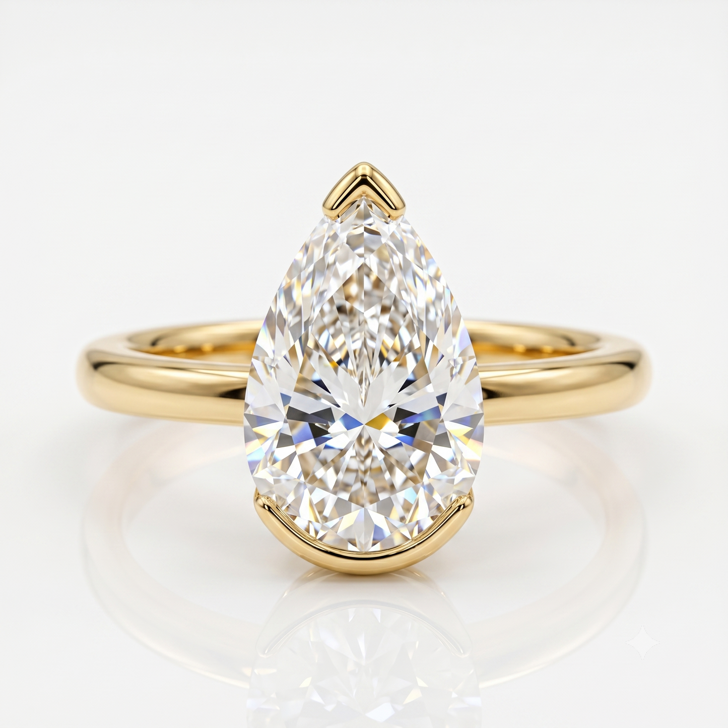 1.25 ct Pear Lab-Grown Engagement Ring - Elegant Solitaire