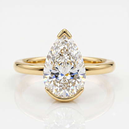 1.25 ct Pear Lab-Grown Engagement Ring - Elegant Solitaire