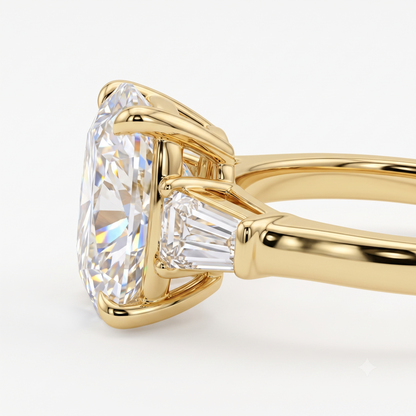 gold cushion cut engagement rings​

